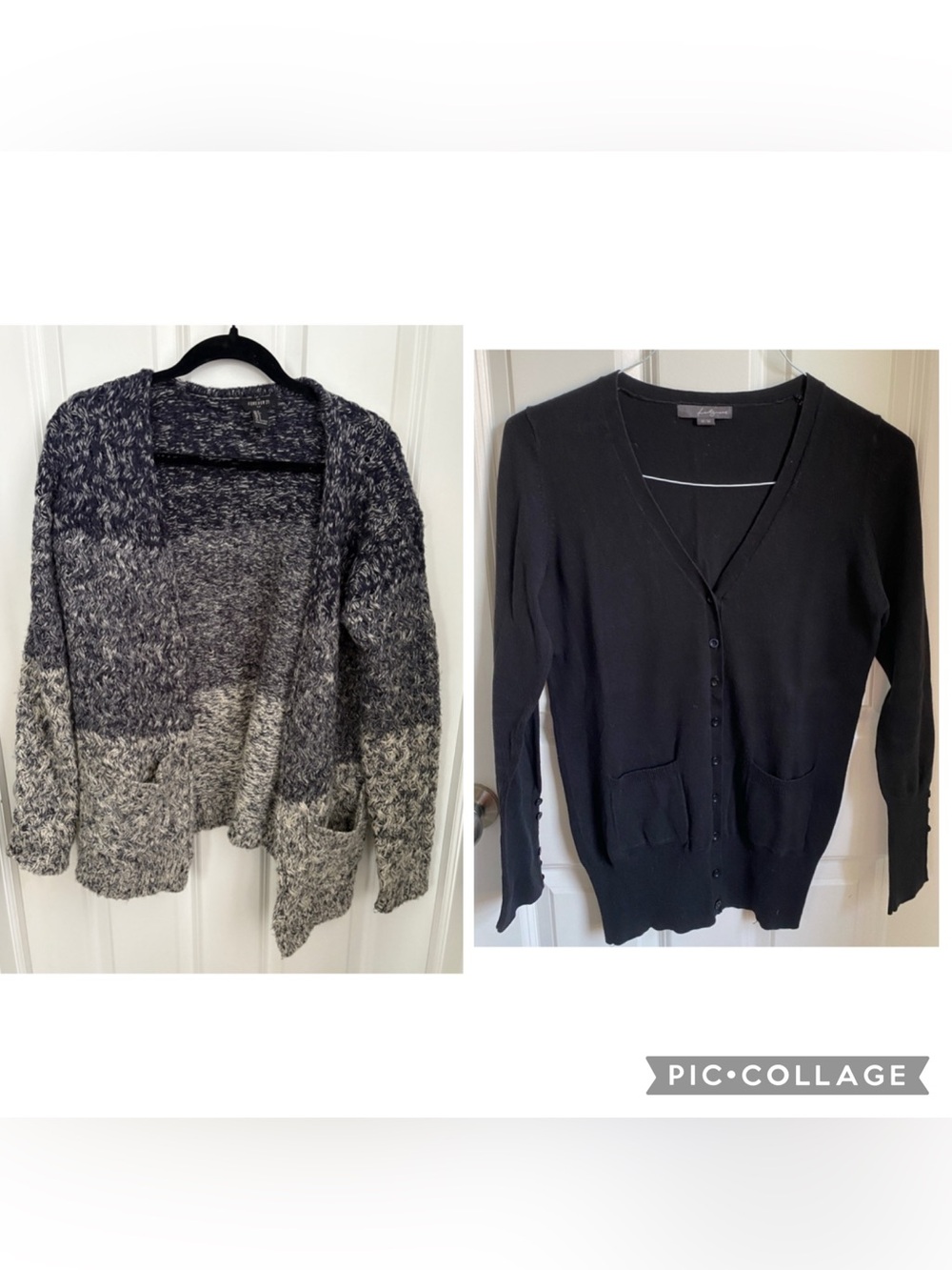 BUNDLE (2) Forever 21 Knit Cardigan Sweaters Women’s Small/Medium Normcore Cozy